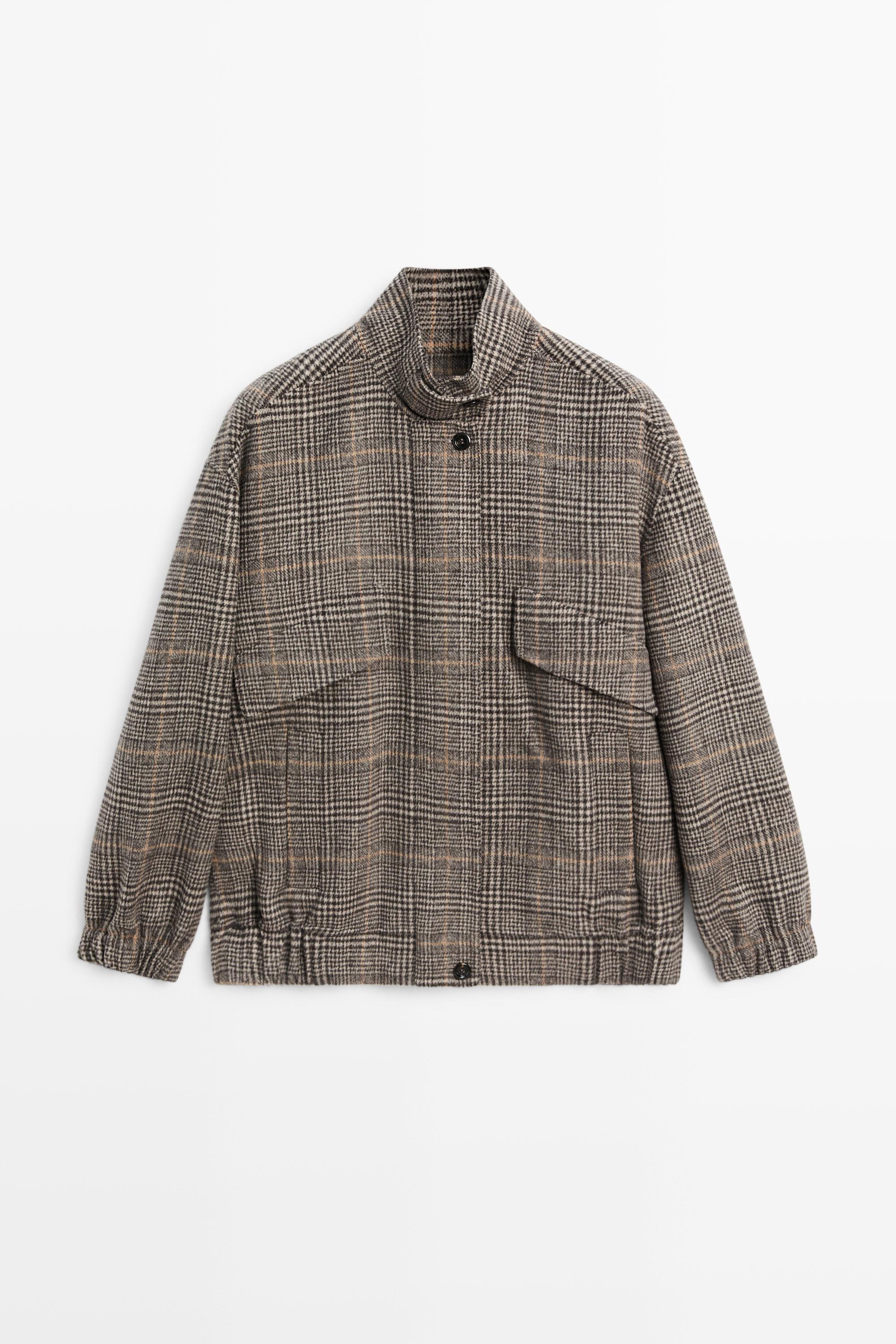 Veste bomber à carreaux